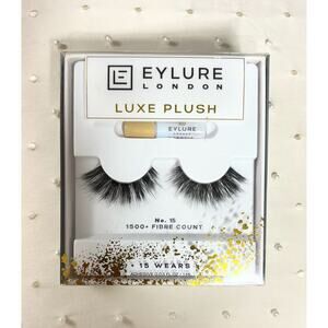 Eylure Luxe Plush No. 15 Eye Lashes, 1500+ Fibre Count Brand 1 Pair